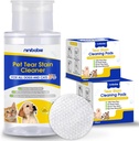 Limpiador de manguitos para perros y gatos,Retire suavemente la manta,Eye Debris,Mucus Secretions with 200Pcs Eye Dry Wipes,Eye Cleaner Dry Pads,No fácilmente evaporado
