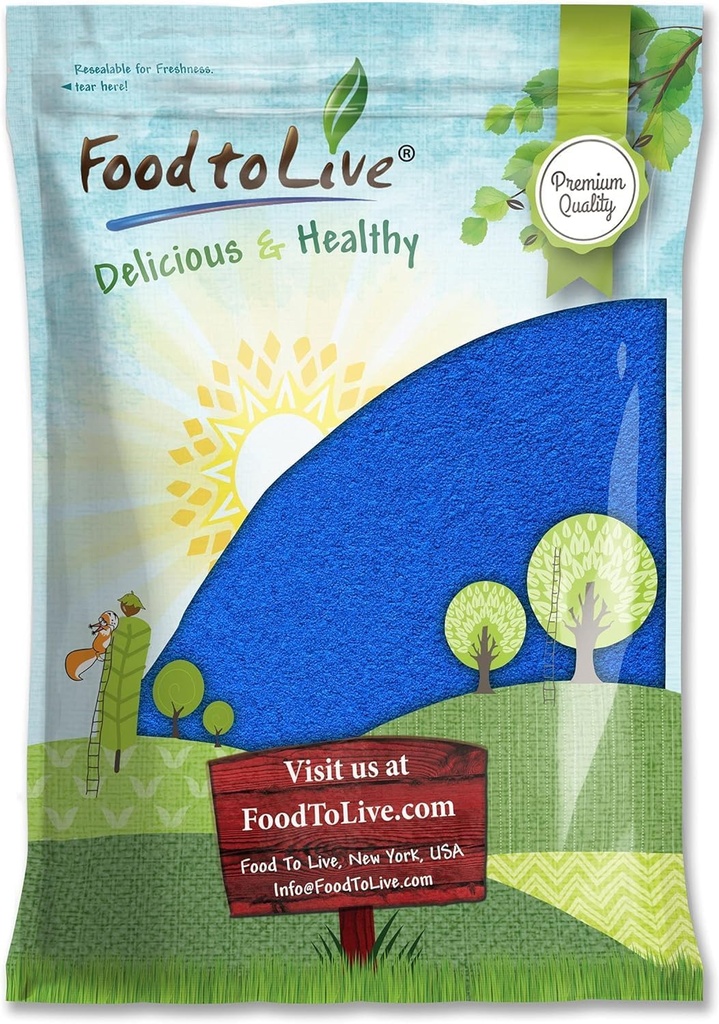 Food to Live Blue Spirulina Powder, 6 Pounds — Pure Raw Blue-Green Algae Extract, Kosher, Vegan, Non-Irradiated, Rich in Phycocyanin, Great for Juices, Smoothies, Shakes, Drinks, and Food Coloring