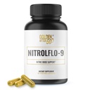 Golden After 50 NitrolFlo-9 - Nature-Powered Nitric Oxide Supplement with Pomegranate Extract, Grape Seed, and S7® - Supports Nutrient Circulation and Optimal Energy - 60 Capsules