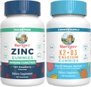 MaryRuth Organics Zinc (Tart Raspberry) & Vitamin K2+D3 Calcium Gummies (Peach Mango & Apricot) Silencio Clean Label Project Verified® ← Vitaminas para la Inmunidad " Joint and Bone Health ← Vegan, Non-GMO