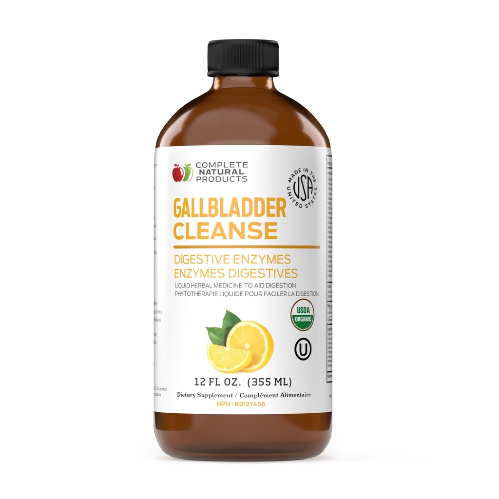 Complete Natural Gallbladder Complete - Liquid Supplement for Gallbladder Support, Liver Cleanse, and Digestive Health with Apple Cider Vinegar, Turmeric, Beet, Digestive Enzymes, Milk Thistle - 12oz