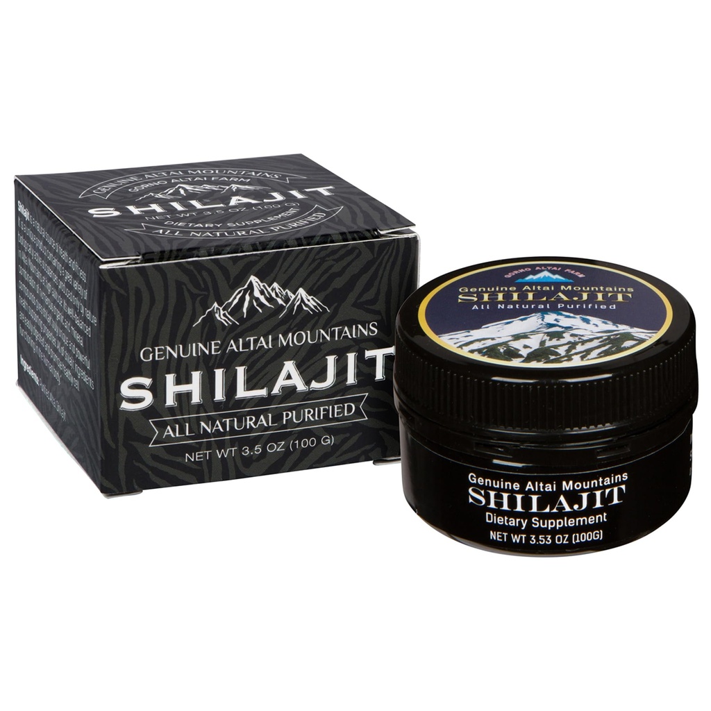 Sayan Pura Shilajit Resin 3.5oz/100g, 660 Servings - Potent Organic Fulvic Acid Supplement - Supports Immune System, Memory, Focus, and Provides Natural Energy, Detox - Vegan, Non-GMO