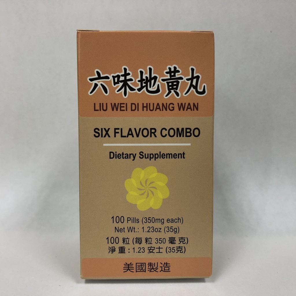 Six Flavor Combo :: Liu Wei Di Huang :: Suplemento herbal para mareo, sudor, Tinnitus :: Made in USA
