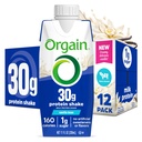 Orgain 30g High Protein Shake, Dairy Isolate Milk Protein, Vanilla Bean, 5g BCAAs, 1g Sugar Por Serving, Meal Replacement, Listo para beber, Keto Friendly, Gluten-Free 11 Fl Oz (Pack of 12)