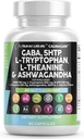 Clean Nutraceuticals GABA 750mg 5 HTP 200mg L Tryptophan 500mg L Theanine 200mg Ashwagandha SAM-e L-Glycine - Mood Support Vitamins for Women and Men with L-Tyrosine 5-HTP (5-Hydroxytryptophan)