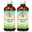 Lily Of The Desert Organic Aloe Vera Juice 2-Pack – Inner Fillet, Natural Gut &amp; Digestive Support, Stomach Relief, 32 Fl Oz Ea