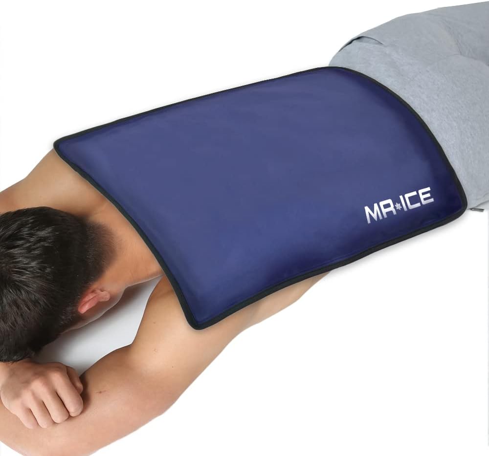 Paquete de hielo extra grande para lesiones reutilizables - Terapia de compresión de Gel Cold Pack para dolor y lesiones de espalda, rodillas, hombro, cadera, tobillo, cuello, codo, Wrist - Terapia caliente y fría Gel Pack - 15" x 23.4"
