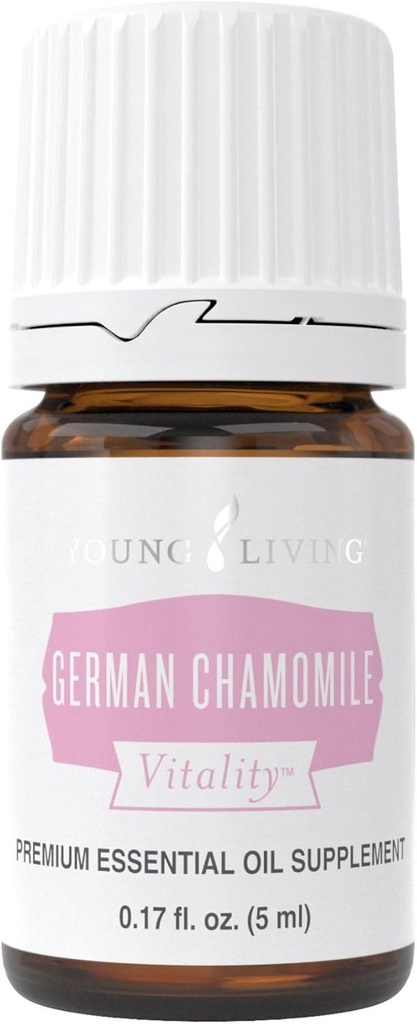 Young Living - Alemana Chamomile Vitality 5 ml ← Antioxidante &amp; Calmness natural Apoyo Silencioso Suplemento dietético ← Aromaterapia calmante Silencioso Herbal Remedy for Relaxation