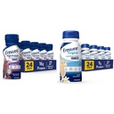 Agitación Nutricional de alta proteína con fibra &amp; Asegurar Afeitar Nutrición Líquida de vainilla original con fibra rígida sin gluten Reemplazo de la comida rígida 24 Pack rígida