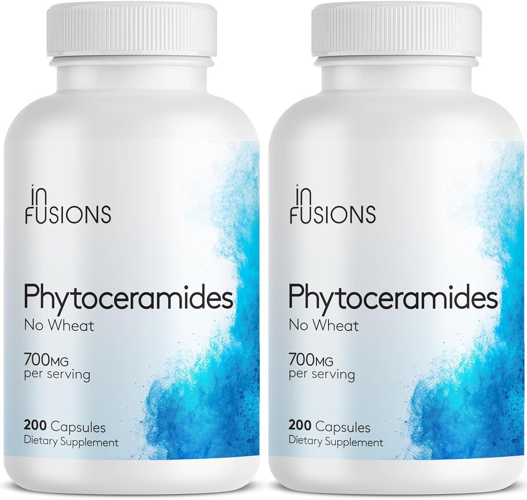 Phytoceramides 200 Capsules Skin Repair Rejuvenation Anti-Aging Support Plant-derived Ceramides 700mg Gluten Free Non-GMO (2)