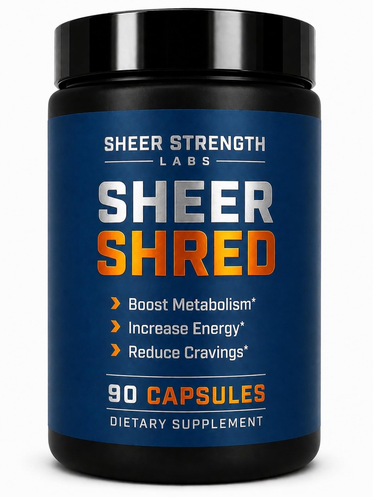 Sheer Strength Labs Burner for Men - Clínica Dose, Fórmula más fuerte - Hecho en EE.UU. - Premium Blend of Rauwolscine, L-Carnitine, Capsaicin. 30 Servicios