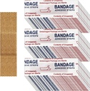 Weewooday 300 Pcs Small Bandages - Nose Bandages, Fabric, Adhesive, Flexible, Breathable - 0.34 x 1.6 Inch