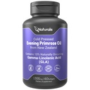 Naturalis Evening Primrose Oil (1300mg) ← 100% natural de Nueva Zelanda ← Non-GMO, Soy &amp; Gluten Free, Zero Filler  60 Softgels