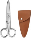 Tijeras electricistas de trabajo pesado LIVINGO 5-1/5 Inch, Planchas eléctricas de acero inoxidable forjado profesional con muescas para destripamiento industrial, cable de telecomunicaciones de corte, alambre