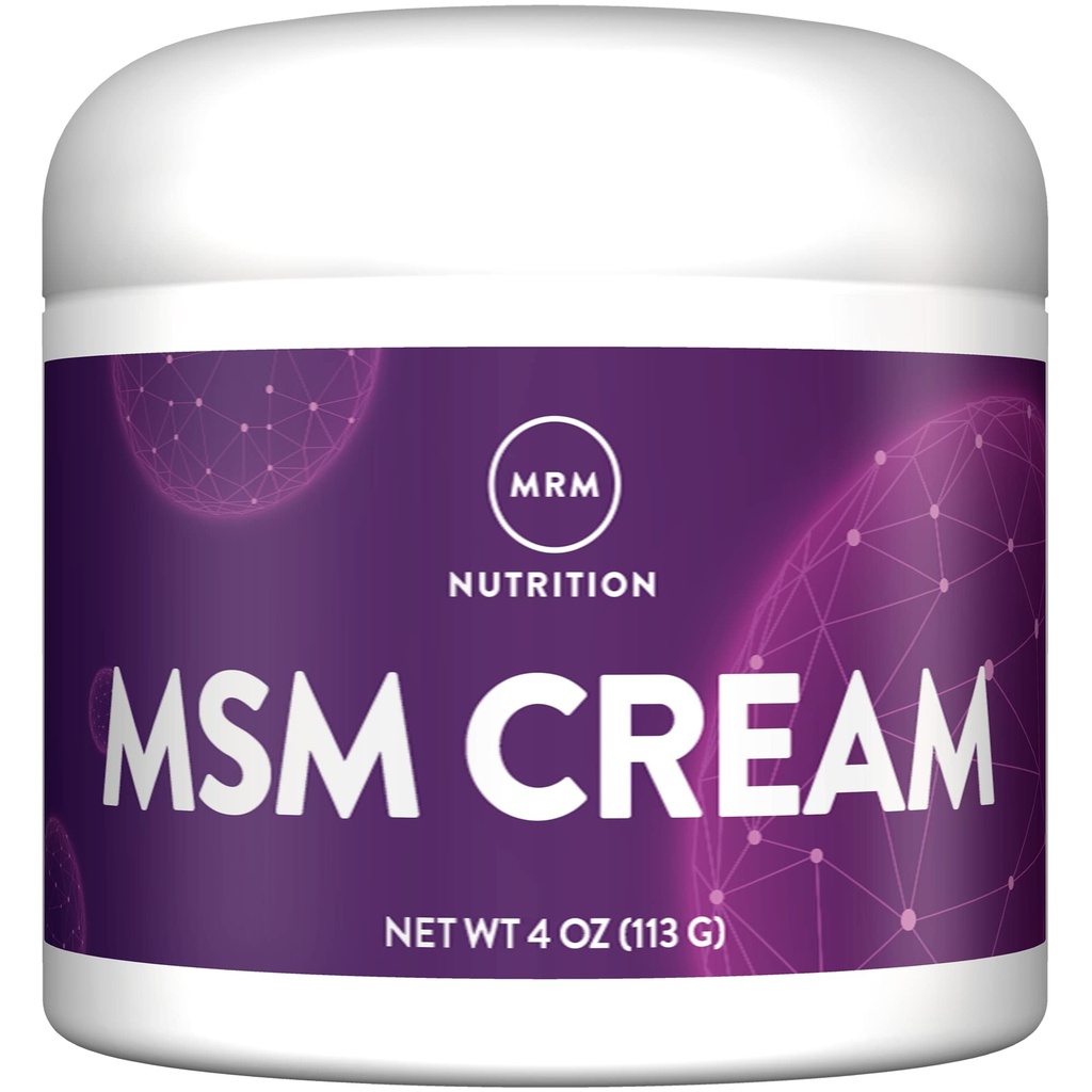MRM MSM Cream with Vitamin A & D - Topical MSM Moisturizer Balm for skin health and joint comfort, Hands, Feet, Scar Support & Comfort - 4 Oz