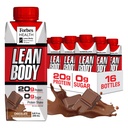 LABRADA NUTRITION - Lean Body RTD Whey Protein Shake, Conveniente On-The-Go Meal Replacement Shake for Men &amp; Women, 20 gramos de Protein – Zero Sugar, Lactose & Gluten Free, Chocolate (Pack of 16)