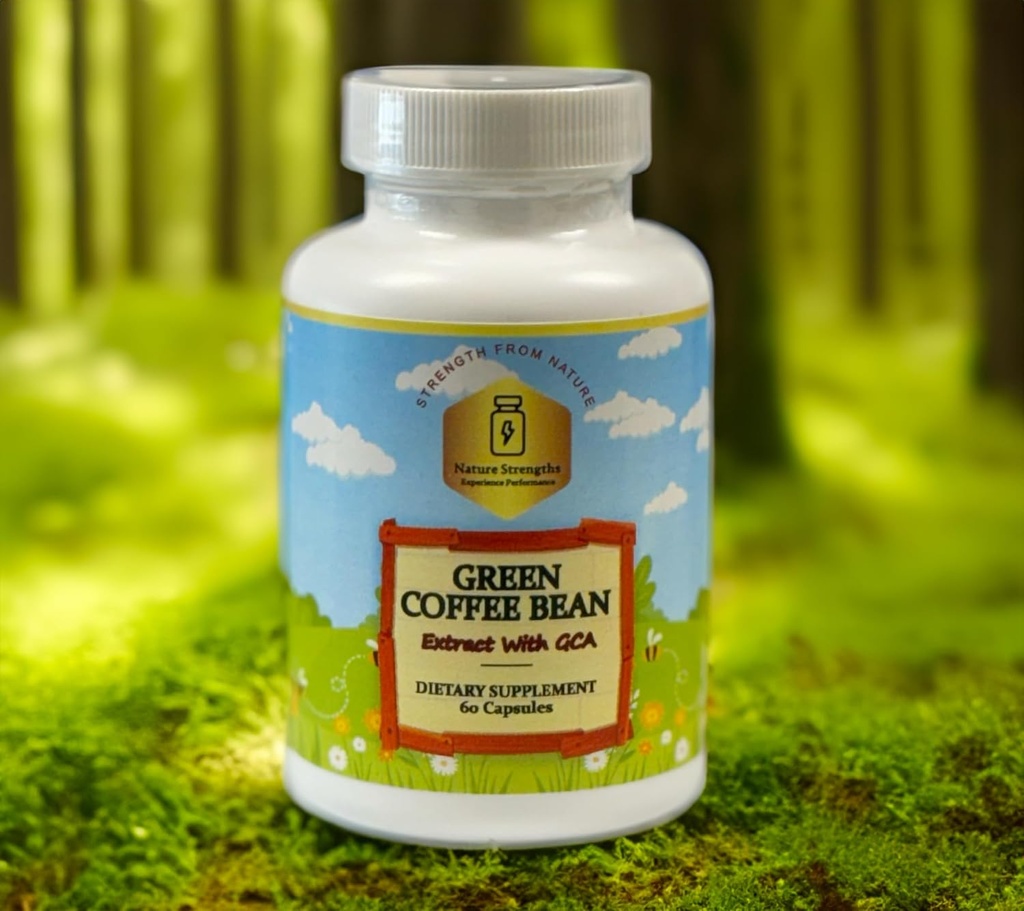 Extracto de grano de café verde Premium con 50% GCA - 800 mg por servicio, soporte antioxidante natural - 60 cápsulas vegetarianas - Hecho en la planta registrada de la FDA, EE.UU.