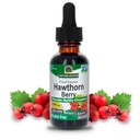 Respuesta de la naturaleza Hawthorn Berries ← Promueve la función de circulación saludable ¦ Ayuda a mantener los niveles saludables del colesterol viv Gluten-Free, Alcohol-Free, Kosher Certified " No Preservatives 1oz