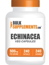 BulkSupplements.com Echinacea Extract Capsules - Echinacea Supplement, Echinacea Capsules 500mg - Immune Support, Gluten Free, 1 Capsule per Serving, 240 Capsules (Pack of 1)