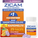 Zicam Cold Remedy Zinc RapidMelts, Elderberry Citrus Flavor, Homeopathic, Cold Shortening Medicine, Shortens Cold Duration, 25 Count