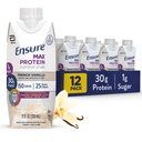 Asegurar Max Protein Shake Silencio Francés Vanilla Silencio Listo para Beber Silencio 30g Proteína para la salud muscular Silencio 1g Sugar, 4g Fiber Silencio 11 fl oz, 12 Pack