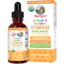 MARYRUTH'S USDA Organic Vitamin D Drops | Vitamin D3 Liquid | Sugar Free | Liquid Vitamin D Drops Immune Support for Infants & Toddlers | VIT D3 | Gluten Free | Non-GMO | 90-150 Servings
