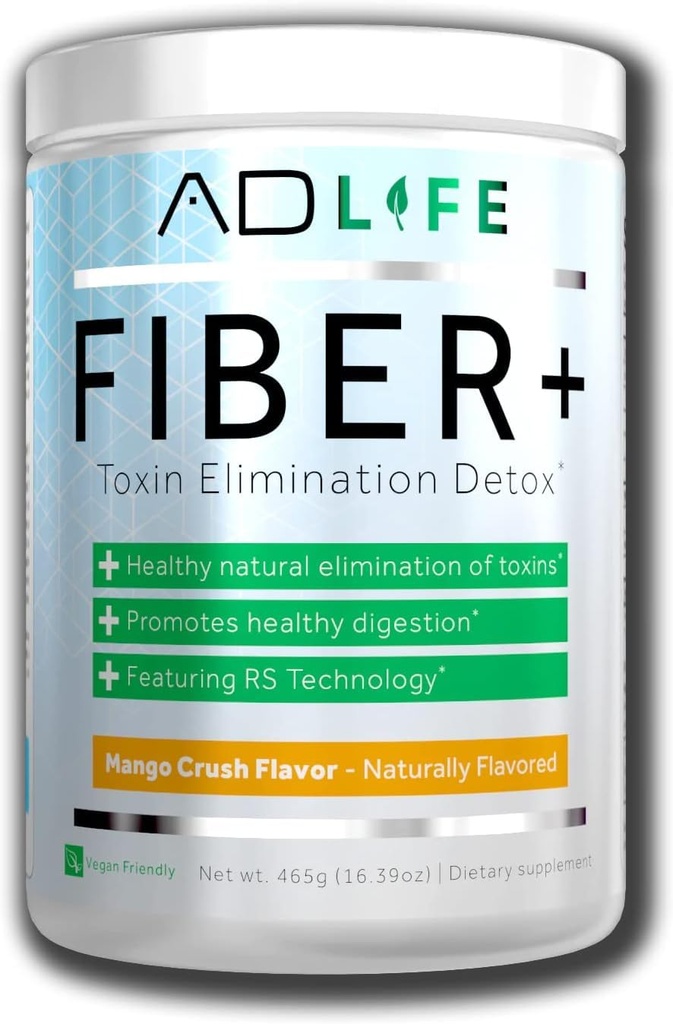 Proyecto AD Fiber+ Fibra Vegan Suplemento Polvo, apoya la Salud Gut y la Regularidad Digestiva (Mango, 16.4 oz)