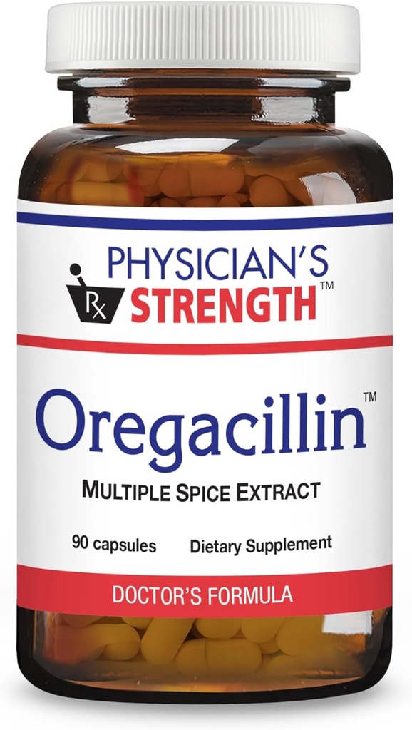 Oregacillina de fuerza del médico - 90 cápsulas - Extracto de especia múltiple - Soporte de salud respiratorio - 90 piezas