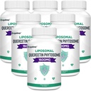 Orgabay Liposomal Quercetina Phytosome 1600 mg,Bromelain 200mg,Zinc 30mg,Vitamin C Turmeric 40 mg,Más alta absorción, Complejo de Quercetina, 360 Softgels