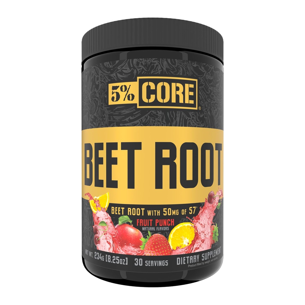 5% Nutrición Funda de remolacha orgánica ← Nitric Oxide Beet Root Powder Pre Workout Additive  6000mg Retracto de remolacha ANTE Vegan &amp; Keto ← 30 Servings (Fruit Punch)