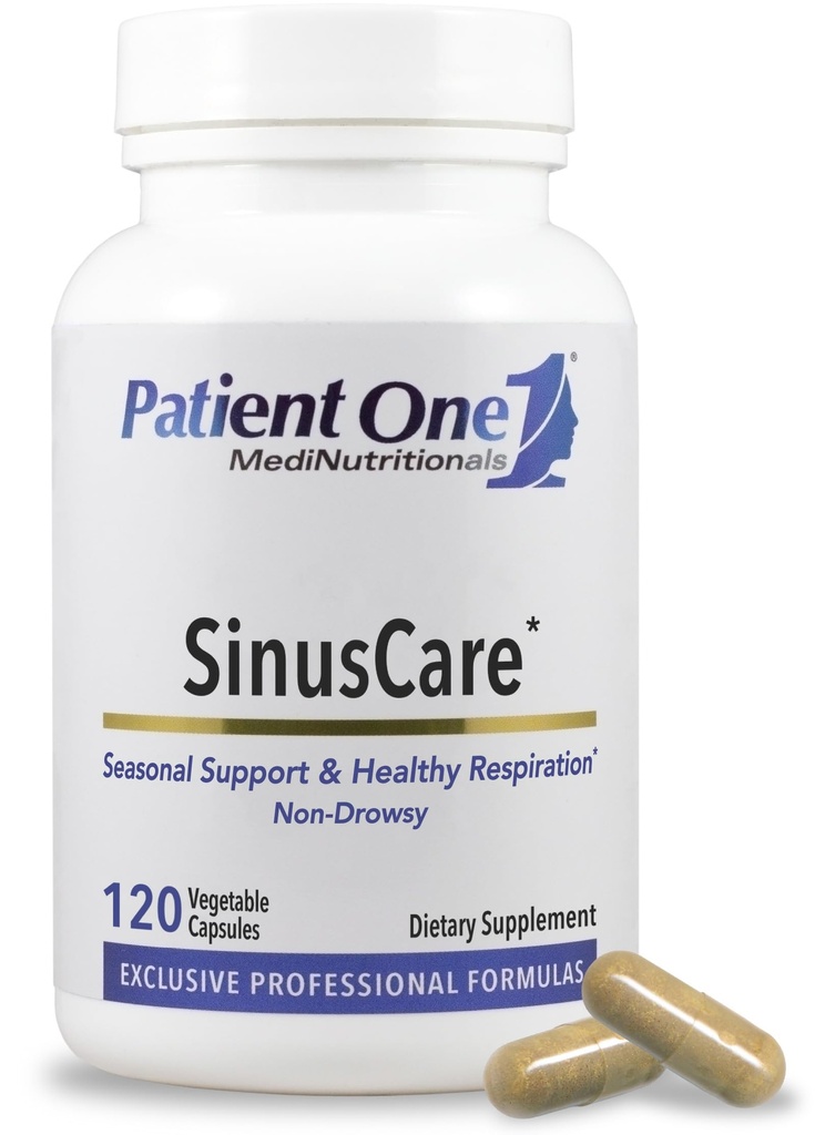 Pacientes One SinusCare tóxico Suplemento para apoyar la función sana de Sinus, Nasal, Lung y Respiratoria* Silencio con NAC, Quercetina y Más Silencio 120 cápsulas