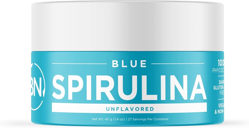 Blue Spirulina Powder Organic - USDA Certified - RAW Nutrient Dense Over 70% Protein Per Serving - Purest Source Vegan Protein - Superfood - Rich in Vitamins and Minerals