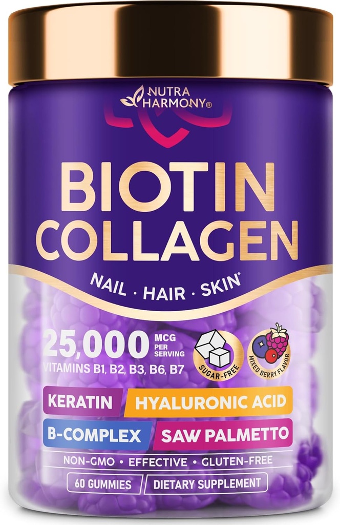 NUTRAHARMONY Biotin Collagen Gummies - 60 Conde