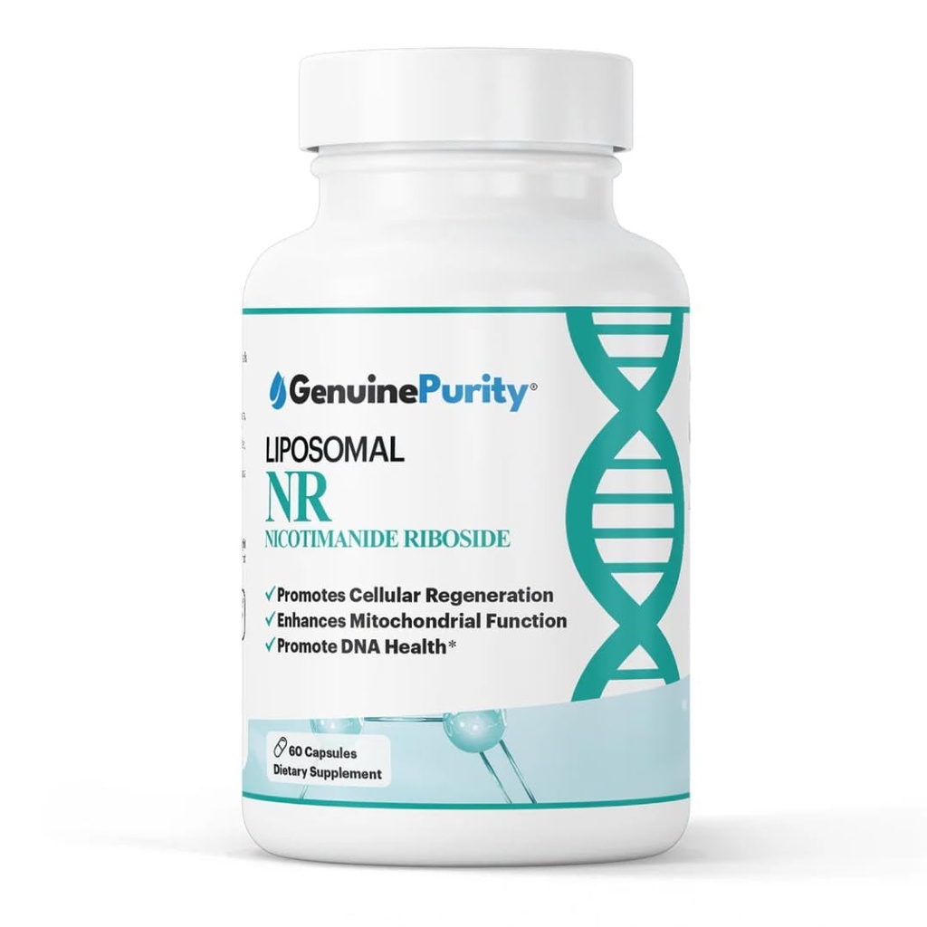 Liposomal NR 300mg Nicotinamide Riboside Supplement - 60 Capsules for Cellular Energy and Mitochondrial Function - Gluten Free, Vegan, Made in USA, Non-GMO