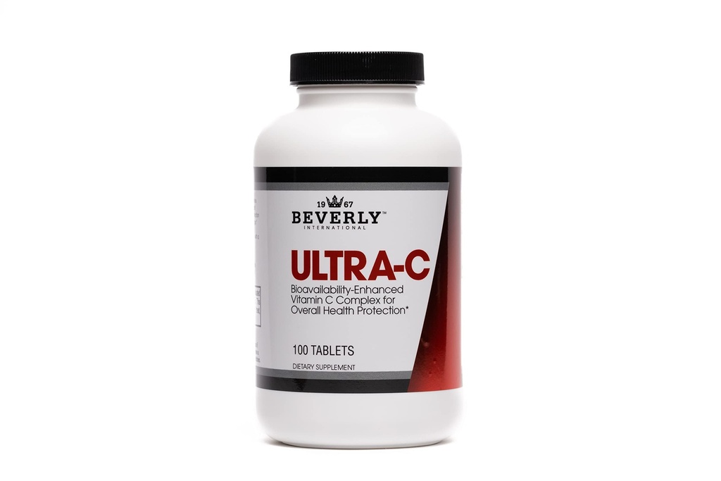 Beverly International Ultra-C, 100 Sustained-Release Vitamin C Tabs. Ideal for Overall Wellness and Recovery. Pharmaceutical Grade, Boost Your C