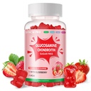 DANEW Pro Glucosamine Chondroitin Gummies with MSM & Elderberry Extra Strength - Joint Support, Antioxidant Immune Support Supplement for Adults, Men &amp; Women.90 Strawberry Gummies