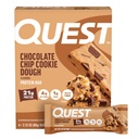 Quest Nutrition Chocolate Chip Cookie Dough Protein Bars, 21g Protein, 4, Net Carbs, 1g Sugar, High Fiber, Gluten Free, Keto Friendly, 4 Count