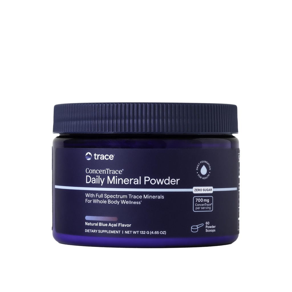 Trace Minerals ConcenTrace Daily Mineral Powder - Supports Energy, Digestion, Bone Health - 70+ Multiminerals Supplement with Ionic Magnesium, Chloride, & Potassium, Sugar-Free (60 Servings)