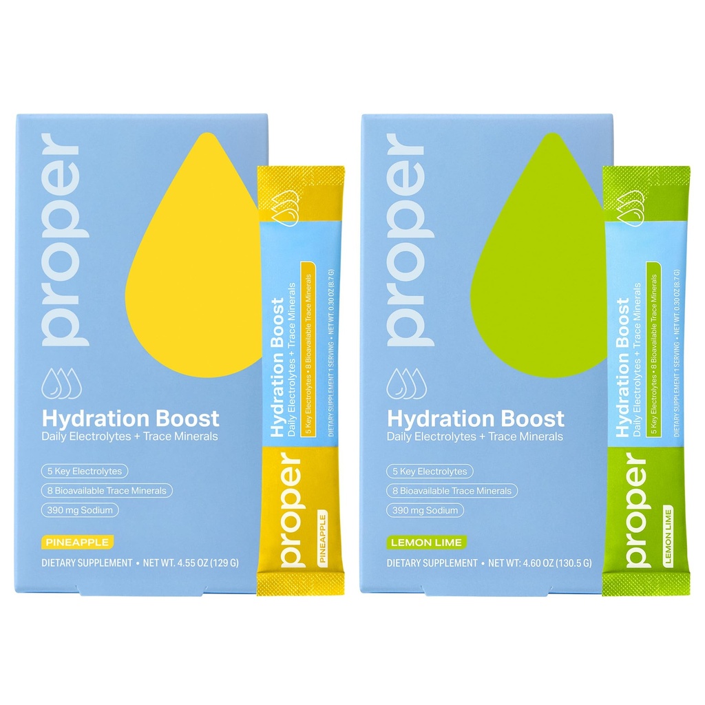 Pegatinas de hidratación adecuada – Electrolyte Powder Drink Mix Packets with Trace Minerals for Rapid Hydration + Naturally Flavored – Sin Sweeteners artificiales – Lemon Lime