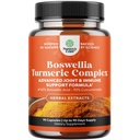 Boswellia Extract Capsules with Turmeric - Advanced Immune Health Support Supplement - Turmeric " Boswellia Serrata Capsules 500mg por Serving for Body Detox " Healthy Joints - 90 Count