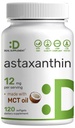 DEAL SUPPLEMENT Astaxanthin 12 mg Por Serving, 120 Softgels TENIDO Astaxanthin Suplemento con MCT Oil ← Microalgae Source 