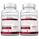 Aprobado Science® Astaxanthin 12 mg - Antioxidante de fuerza extra - Apoya el corazón, los ojos, la piel - 180 cápsulas vegas - 6 meses de suministro