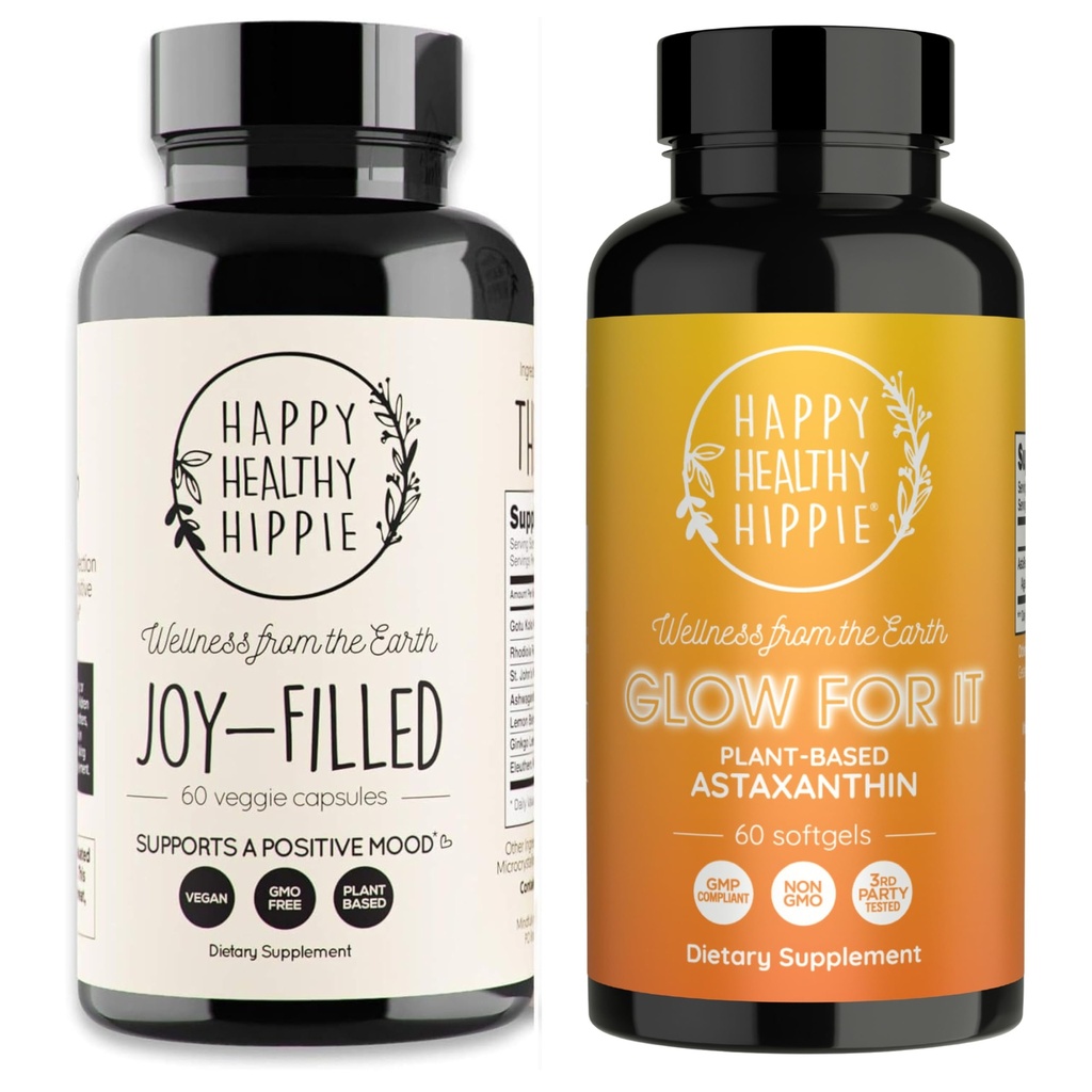 Feliz Hippie Saludable Glow para It Astaxanthin Suplemento &amp; Joy-Filled Mood Support Suplemento
