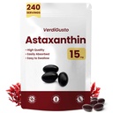 15mg Astaxanthin TEN 240 Softgels ANTE Astaxanthin Suplementos Silencio 8 Mes de Suministro Silencio Antioxidante Apoyo, Ojo &amp; Salud de la Esquía ANTERI Circulación Interna ANTE NO GMO, Libre de gluten, No Soy
