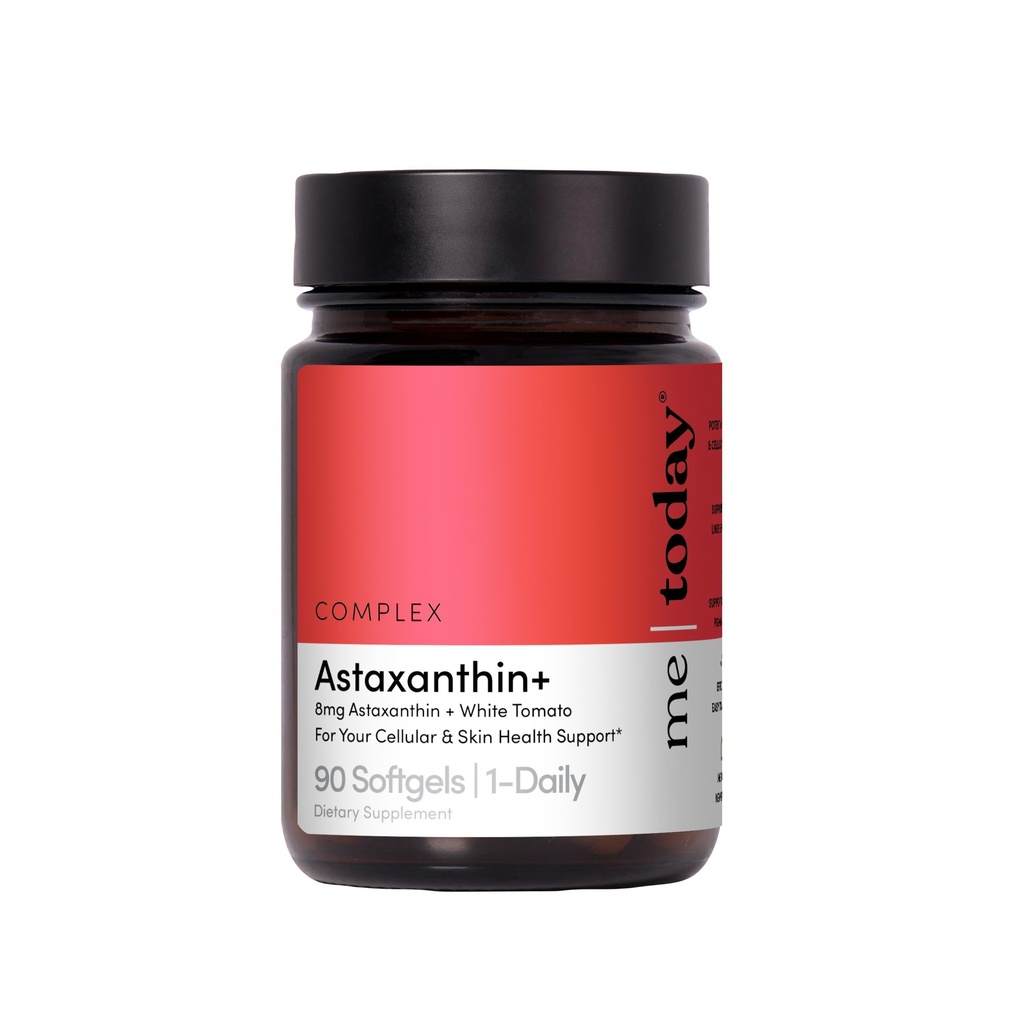 me hoy Complejo Astaxanthin+ 8mg Suplemento - Potente Antioxidante Soporte Softgels - Natural Skin Health &amp; Cellular Wellness Complex with White Tomato Extract - 90 Servings