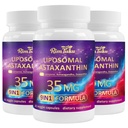 Liposomal Astaxanthin Suplemento Complejo 9 en-1 con Ashwagandha, Lycopene, Zeaxanthin, Antioxidante Suplemento Apoyo Ojo, Esquía &amp; Salud Conjunta, 180 cápsulas