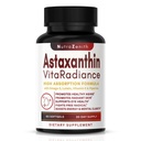 Suplemento de Astaxanthin con Omega-3, Vitamina E &amp; Lutein – 60 cápsulas para el soporte de super antioxidante, energía eléctrica, Claridad mental y cuidado de los ojos / piel – Fórmula de triple acción (Powerful Antioxidant Complex)