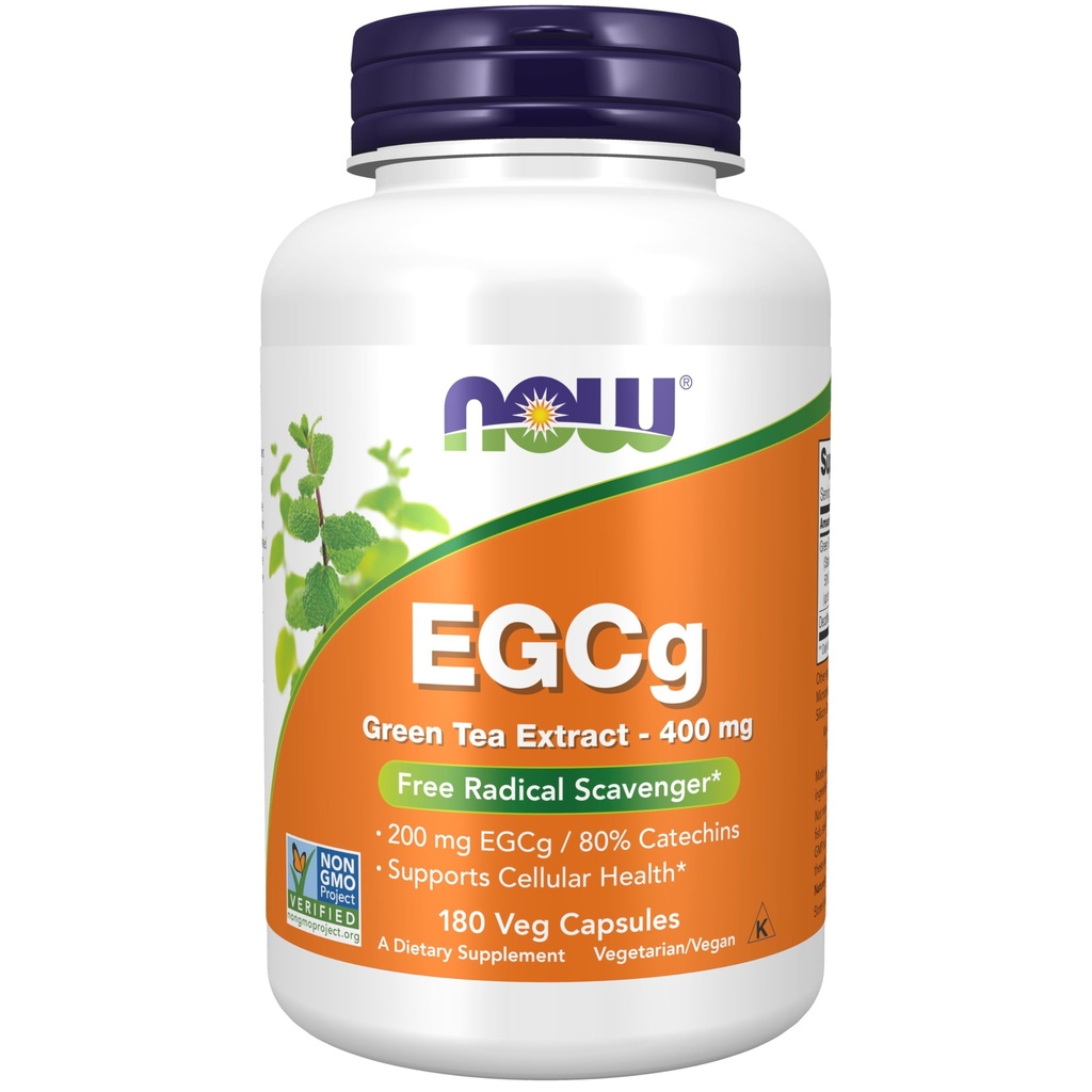 AHORA Suplementos de alimentos, EGCg Green Tea Extract ,Dietary,400 mg, Free Radical Scavenger*, 180 Veg Capsules