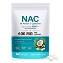 FANSHI NAC Complex with NAD+ & MCT Oil - 300 Softgels | N-Acetyl Cysteine Botanical Blend for Antioxidant Support | Enriched with Coconut Oil for High Absorption | Non-GMO & Lab Tested