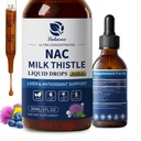 Lukaree Liposomal NAC Suplemento N-Acetyl-L-Cysteine 600mg con Milk Thistle - NAC Amino Acid Drops w/Selenium for Liver ' Kidney Support*, Lung, Antioxidants & Immune Support*- Vegan, Non-GMO- 2oz